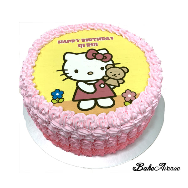 Hello Kitty icing image Ombre Cake