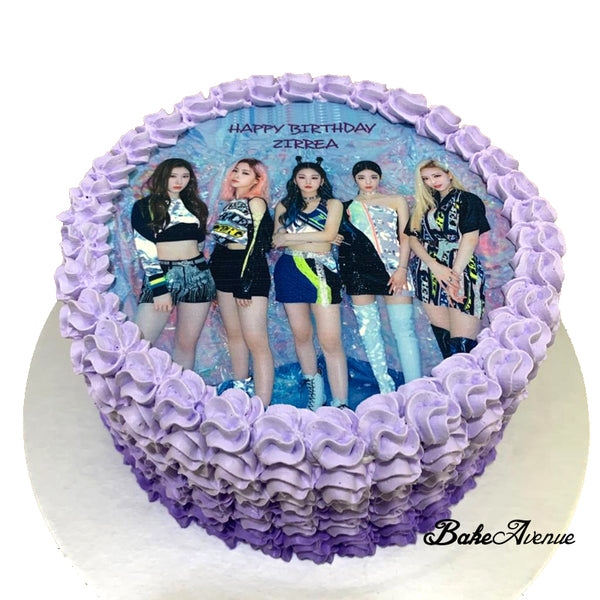 Kpop ITZY icing image Ombre Cake