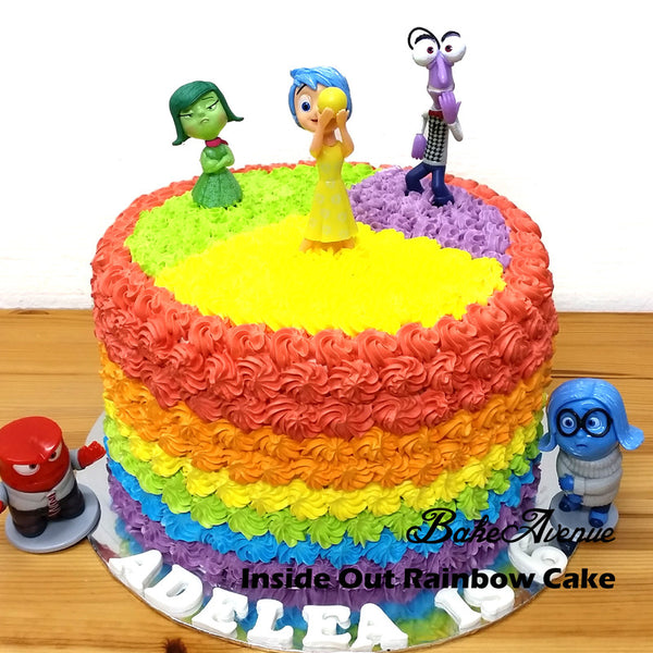 Inside Out Rainbow Cake