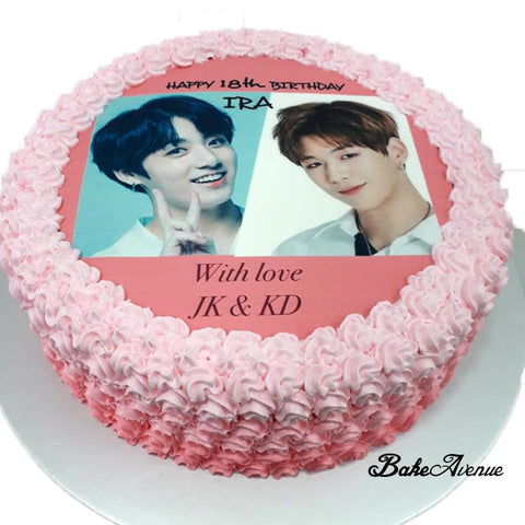 Kpop BTS / Kang Daniel icing image Ombre Cake
