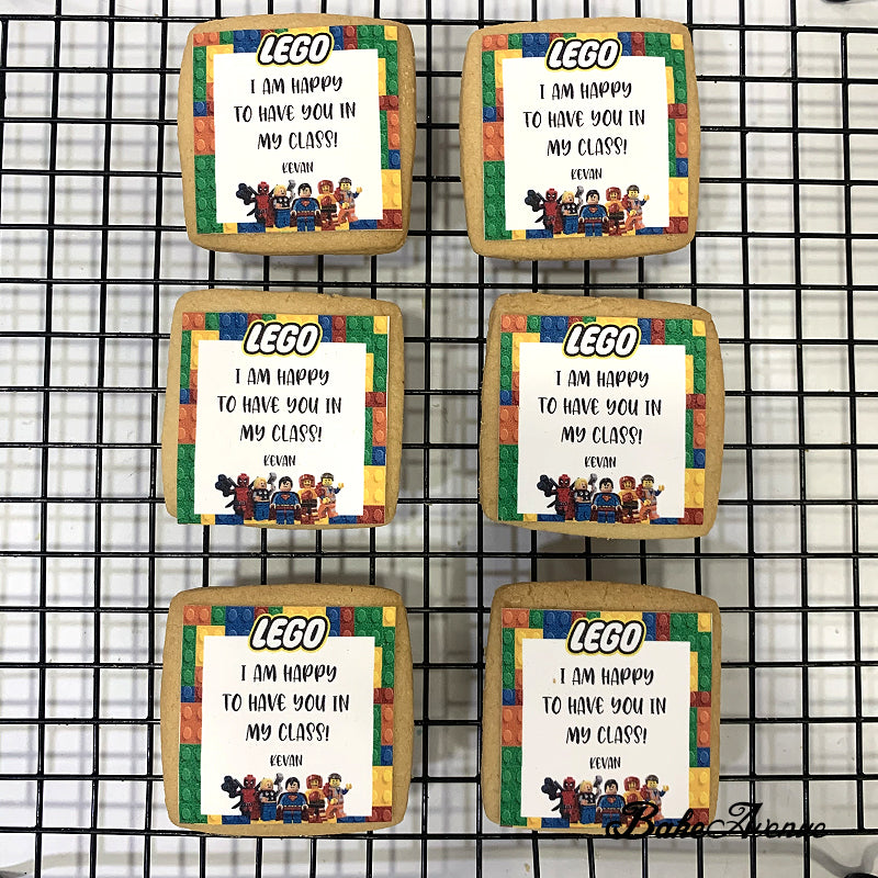 Lego Theme icing image Cookies (Square - without skirting)