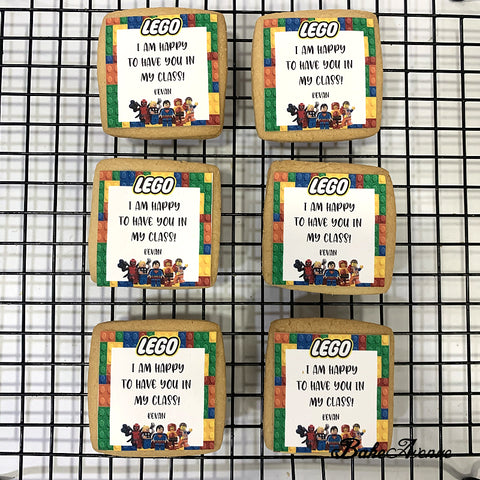 Lego Theme icing image Cookies (Square - without skirting)