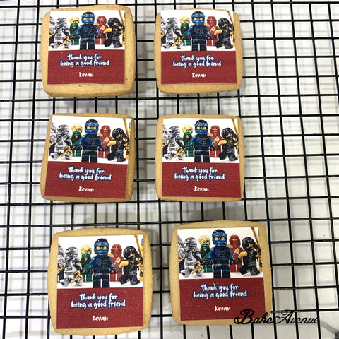 Lego Ninjago Theme icing image Cookies (Square - without skirting)