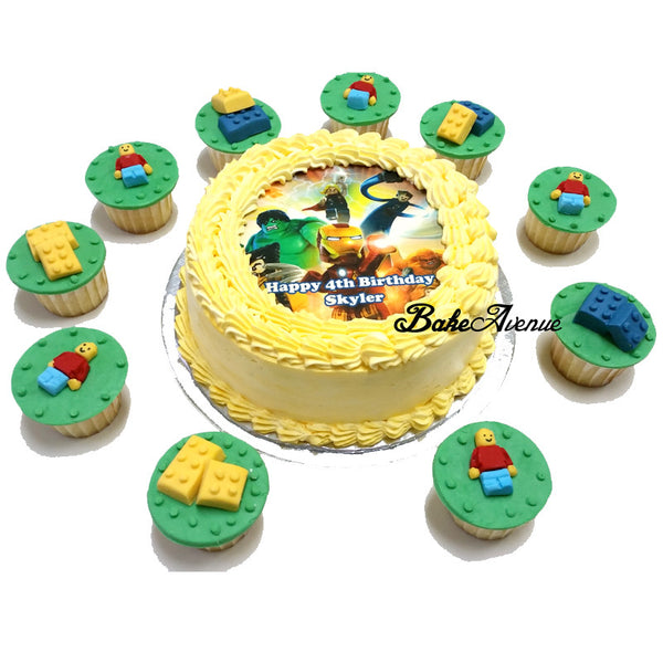 Lego Theme Cake & Lego Cupcakes