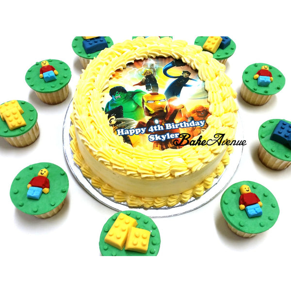 Lego Theme Cake & Cupcakes