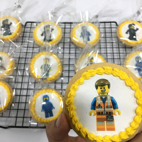 Lego Theme icing image Cookies