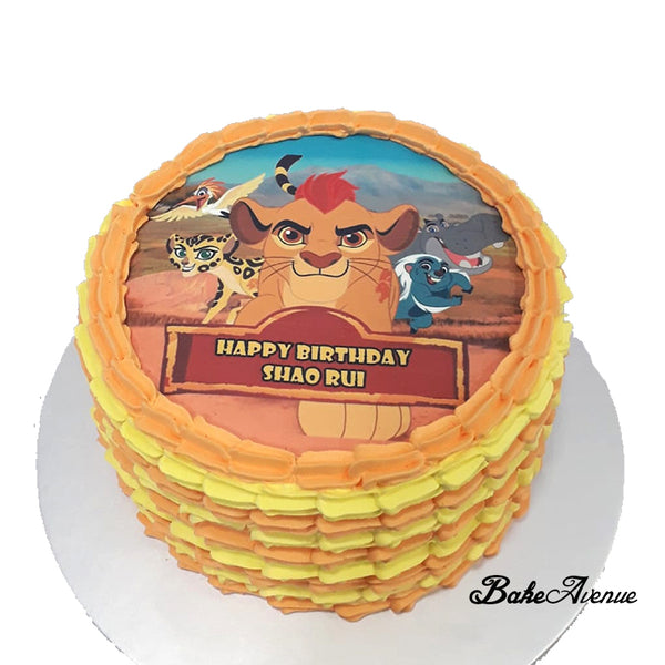 Lion Guard icing image Ombre Cake