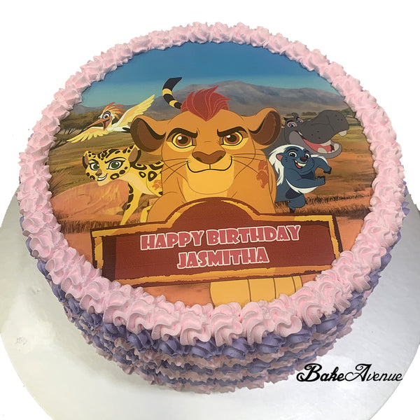 Lion Guard icing image Ombre Cake