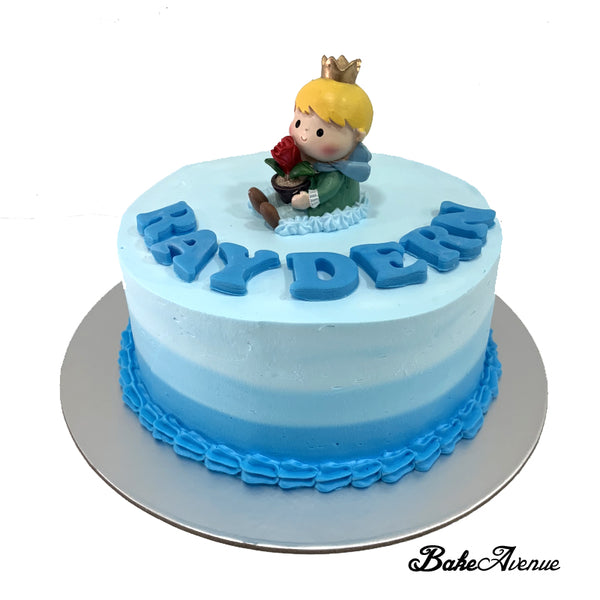 Little Prince Topper Ombre Cake (Design 3) - Ombre Blue