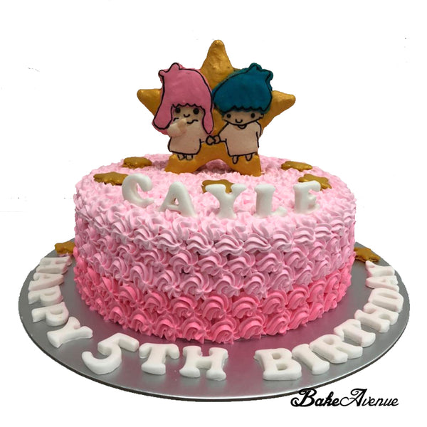 Little Twin Stars Macaron Topper Ombre Cake (With Star)