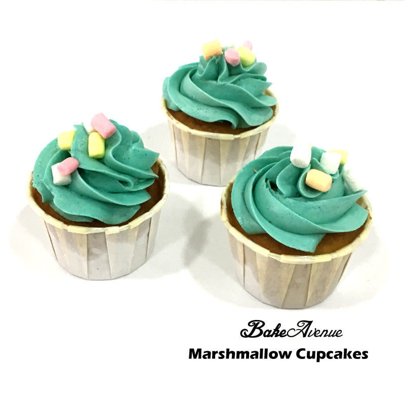Marshmallow vanilla cupcakes