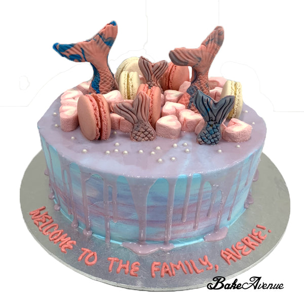 Mermaid Theme Drip Cake
