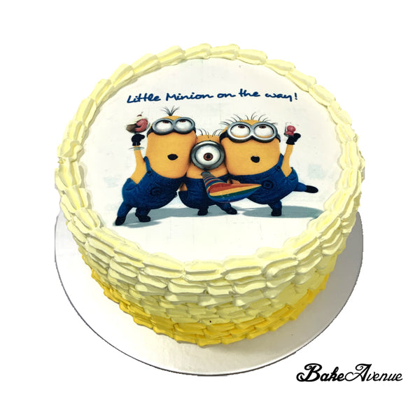 Minion icing image Ombre Cake