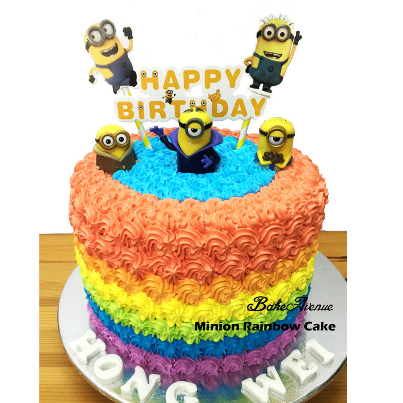 Minion Rainbow Cake