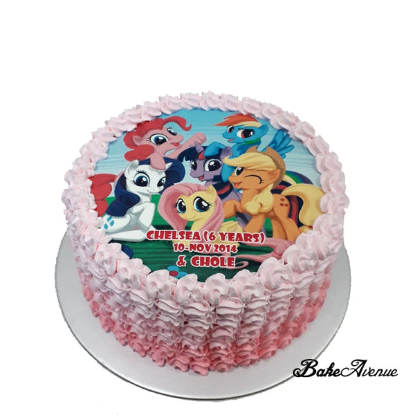 My Little Pony icing image Ombre Cake