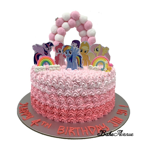 My Little Pony Paper Toppers Ombre Cake