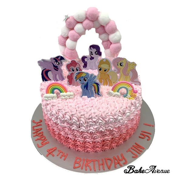 My Little Pony Paper Toppers Ombre Cake