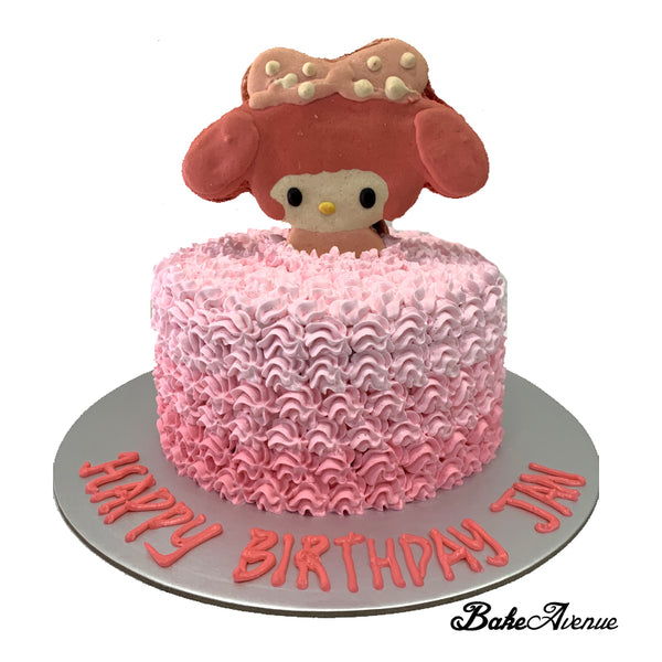 My Melody Macaron Topper Ombre Cake