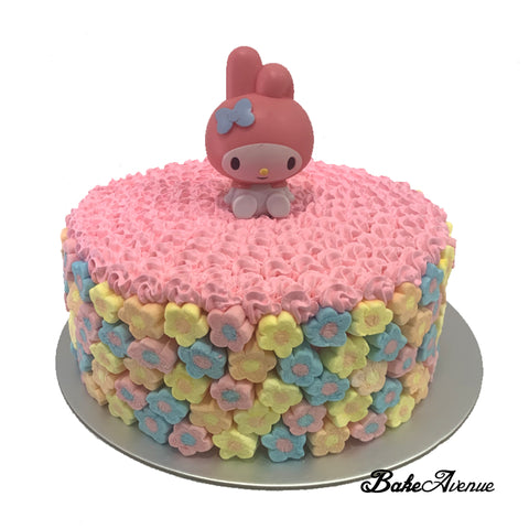 My Melody Topper Ombre Marshmallow Cake (Flower)