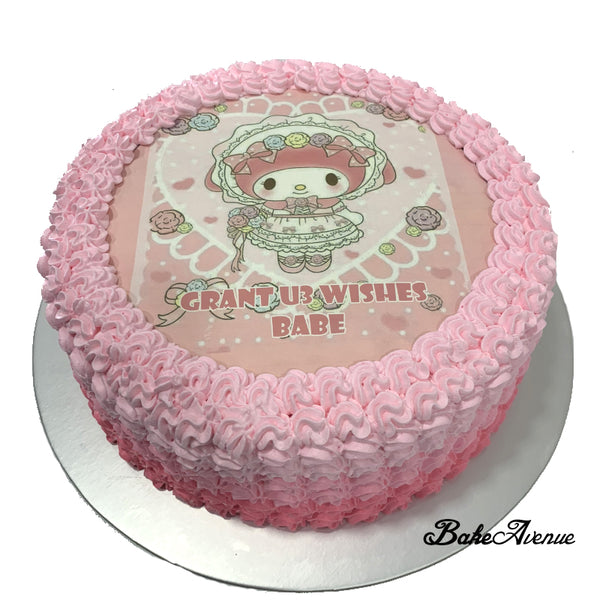 My Melody icing image Ombre Cake