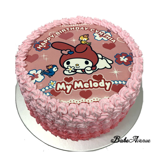My Melody icing image Ombre Cake