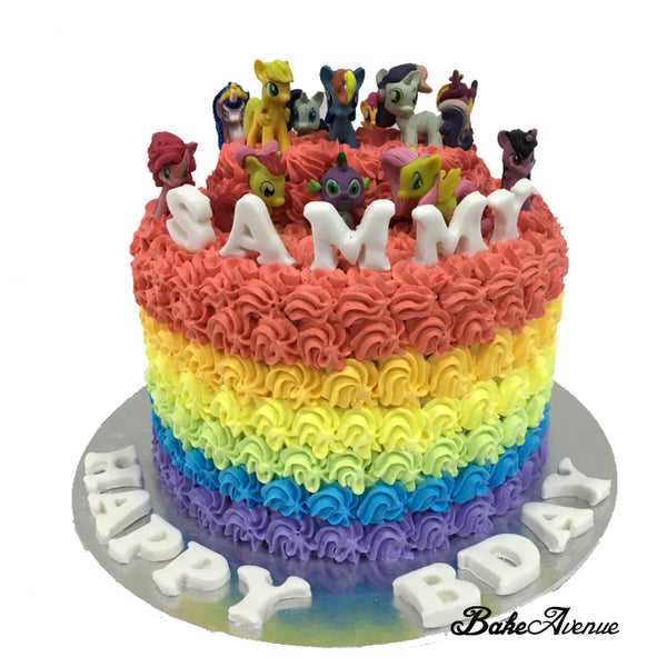 My Little Pony Toppers Rainbow Cake