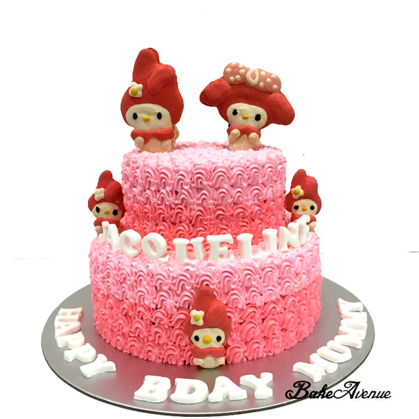 My Melody Macaron Toppers 2-Tiers Cake