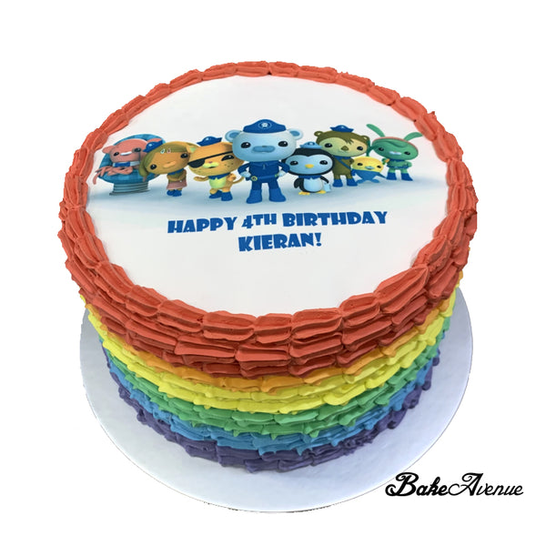 The Octonauts icing image Rainbow Cake