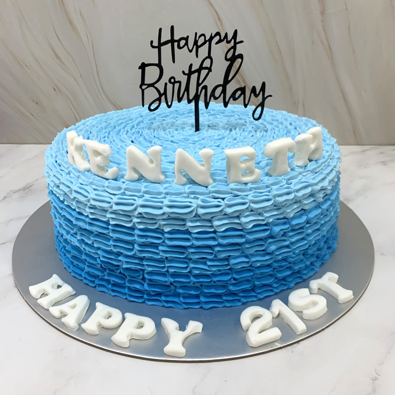 Red, White and Blue Ombre Cake | Ready Set Eat
