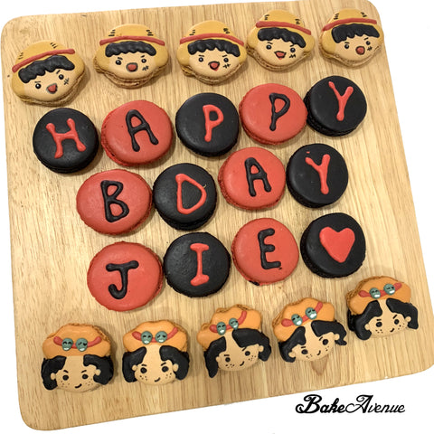 One Anime + Alphabet Macarons