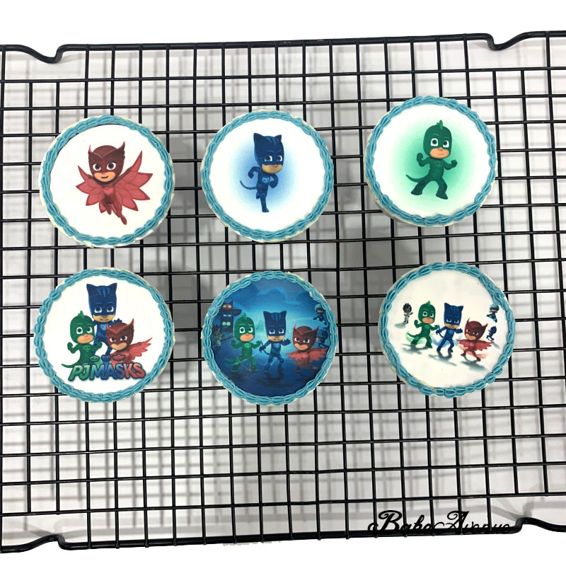 PJ Mask icing image Cupcakes