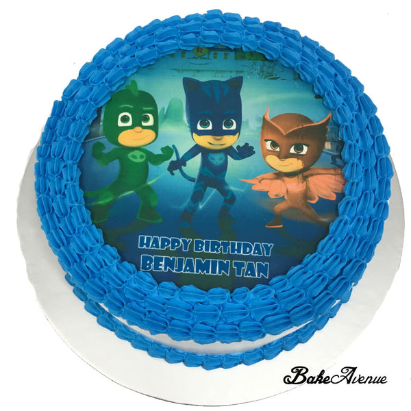 PJ Mask icing image Ombre Cake