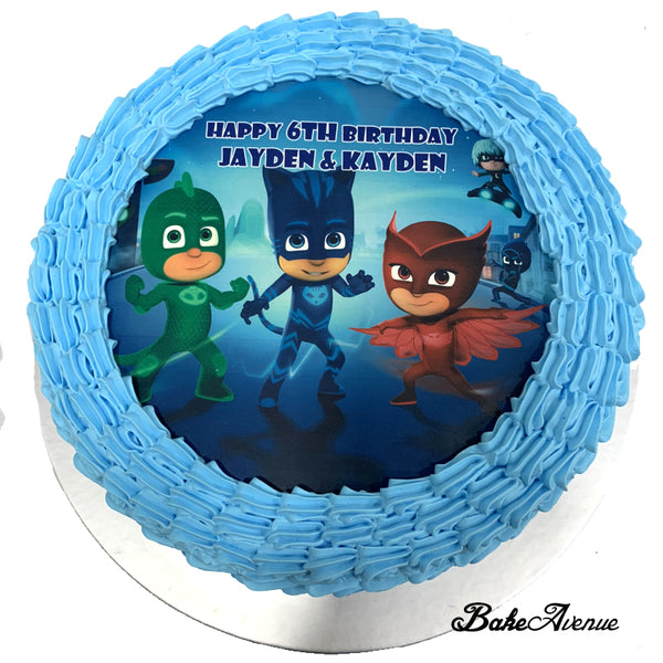 PJ Mask icing image Ombre Cake