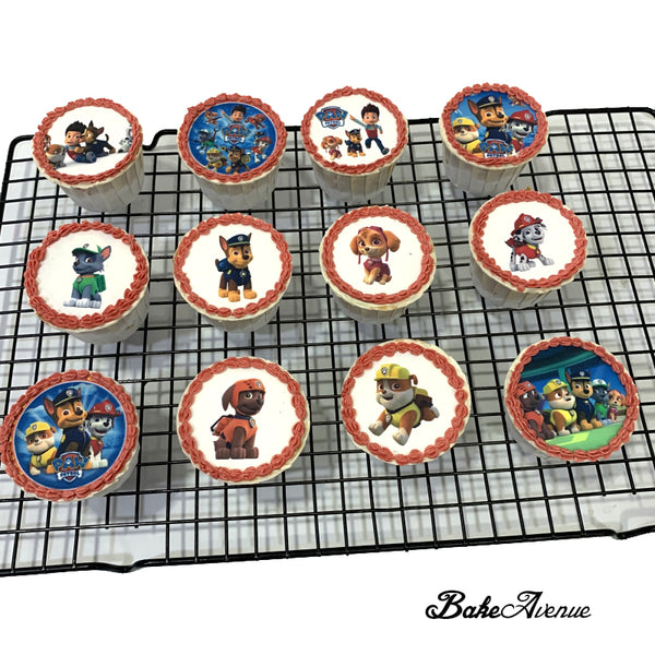 Paw Patrol icing image Cupcakes