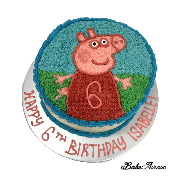 Peppa Pig Buttercream Cake