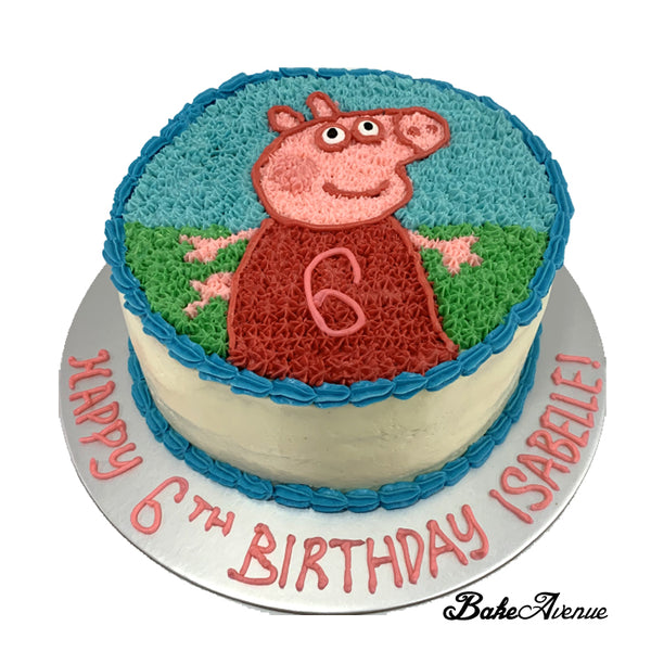 Peppa Pig Buttercream Cake