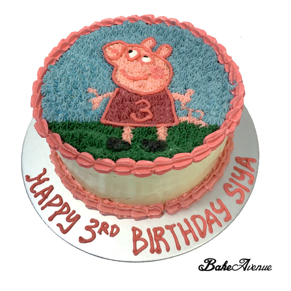 Peppa Pig Buttercream Cake