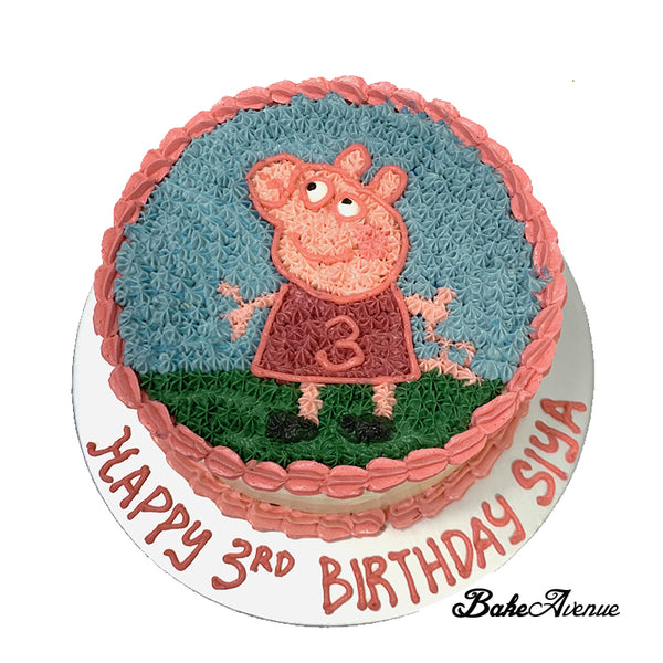 Peppa Pig Buttercream Cake