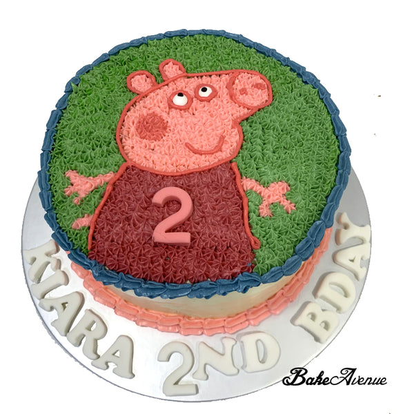 Peppa Pig Buttercream Cake