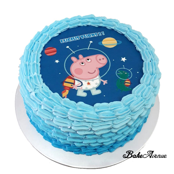 Peppa Pig (George) icing image Ombre Cake