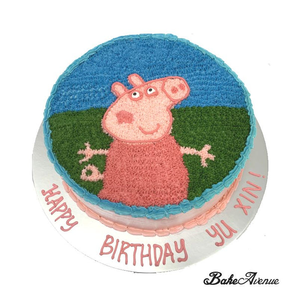 Peppa Pig Buttercream Cake