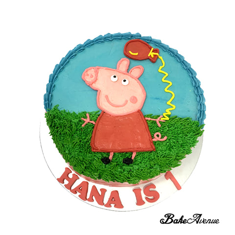 Peppa Pig Buttercream Transfer Cake