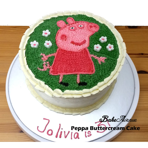 Peppa Pig Buttercream Cake