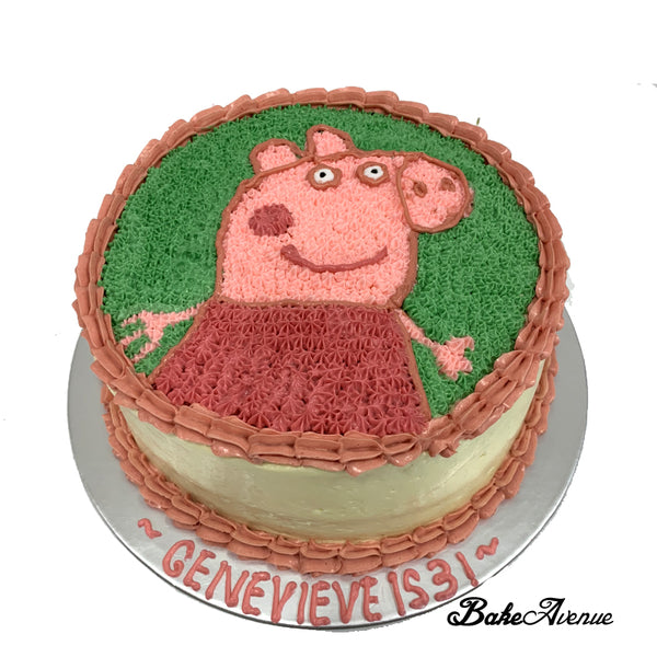 Peppa Pig Buttercream Cake