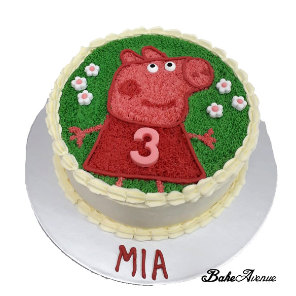 Peppa Pig Buttercream Cake