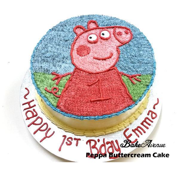 Peppa Pig Buttercream Cake