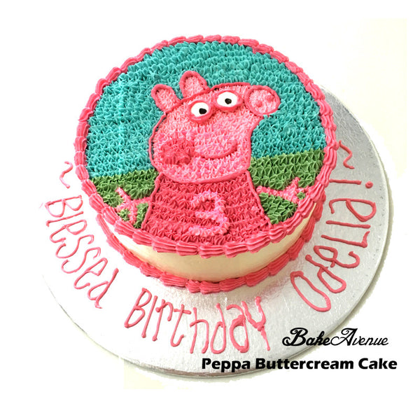 Peppa Pig Buttercream Cake