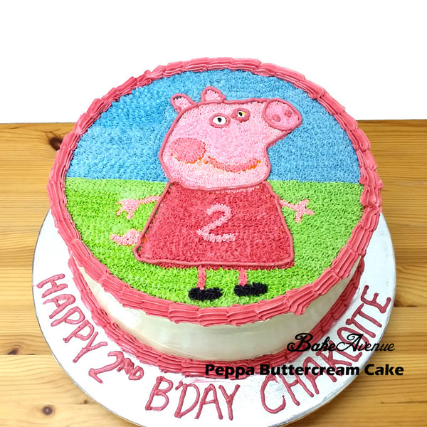 Peppa Pig Buttercream Cake