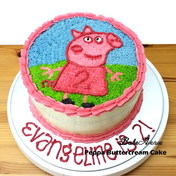 Peppa Pig Buttercream Cake