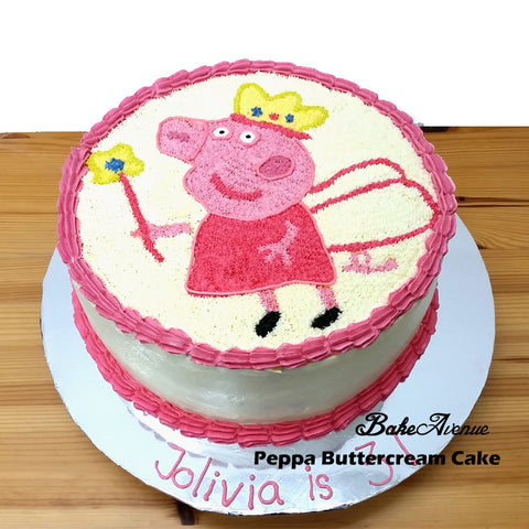 Peppa Pig Buttercream Cake